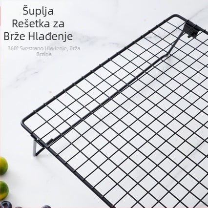 Stalak za hlađenje računala, stalak za hlađenje kruha, crni stalak za hlađenje kolača s neprianjajućim slojem, višenamjenski alati za pečenje