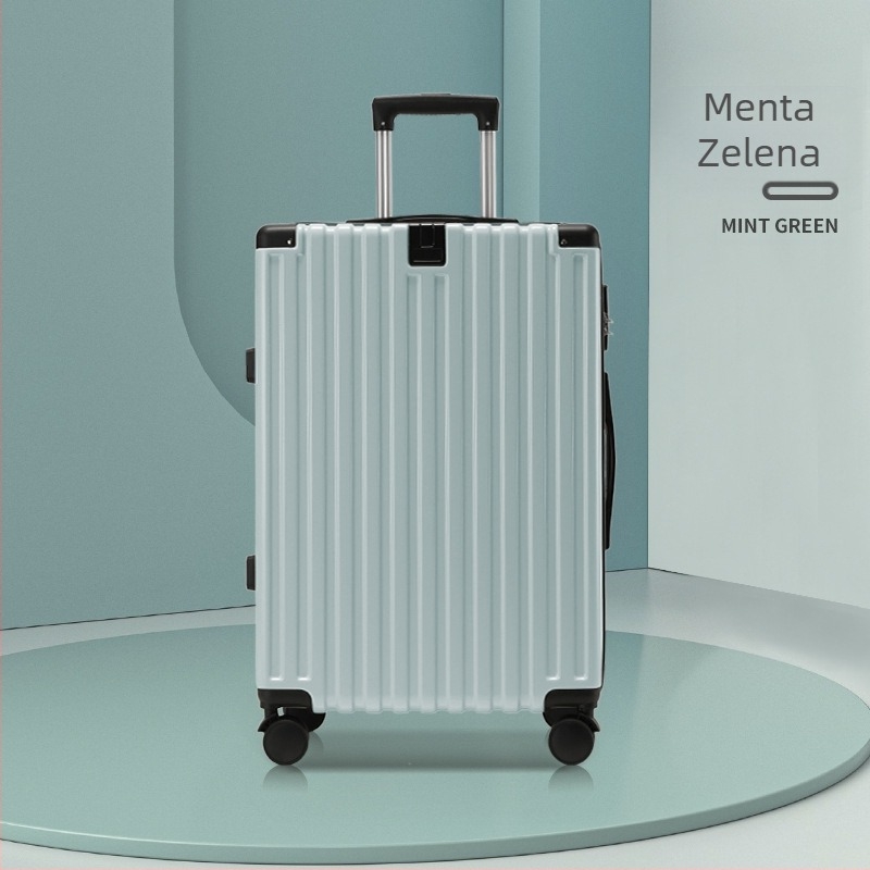 Kofer za prtljagu, crvena mrežasta torba za kolica od 20 inča, univerzalna torba s kotačima od 24 inča, za muškarce i žene, kožna torbica za kutiju za lozinku za studente