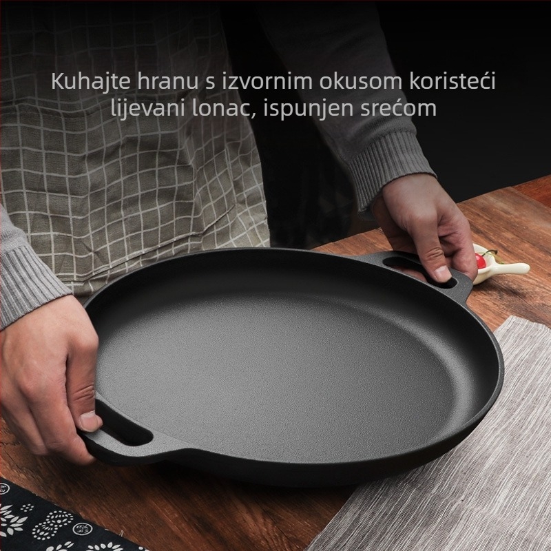 Tava od lijevanog željeza, tava za palačinke, štapići za jelo, kućanska tava s neprianjajućim slojem, alat za palačinke, voće, plinski štednjak, univerzalni
