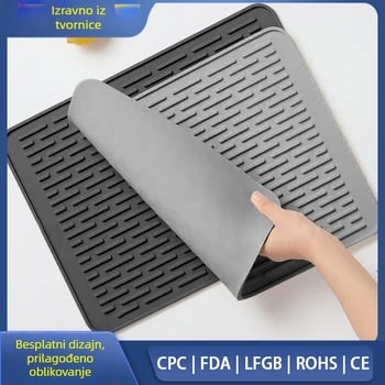 Silikonska podloga za štednjak, podloga za odvod, suha podloga, izolacijska podloga, podloga za mikrovalnu pećnicu, podloga za kavu otporna na toplinu za kuhinju iz cijelog svijeta, blagovaonski stol