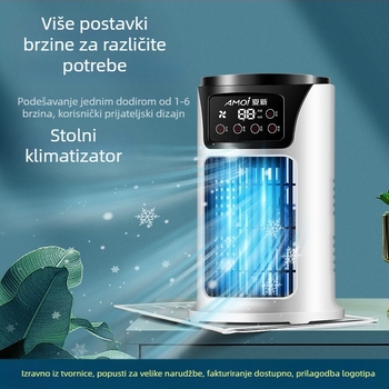 Novi, vruća rasprodaja, mali kućanski ventilator za hlađenje, stolni tihi ventilator za hlađenje vodom, mobilni ventilator za klima uređaj, hladnjak zraka