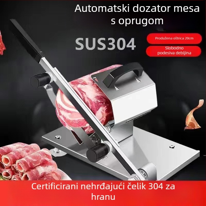 Stroj za rezanje Kućanski ručni nož za rižine kolače od govedine i ovčetine Smrznuto rezano meso Masno goveđe rolade Kriška Komercijalni artefakt Smrznuto ovčetina