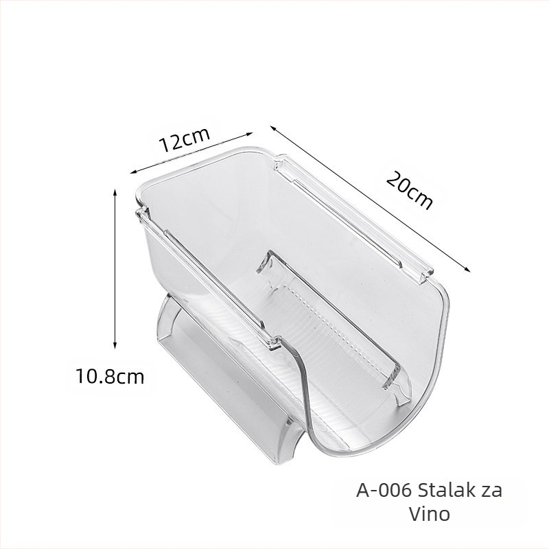 Prozirni stalak za pohranu PET hladnjaka, ladica za limenke pića, stalak za završnu obradu, ormarić za crno vino, kućanski stalak za pohranu