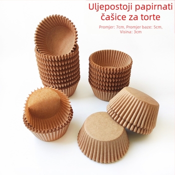 100 komada papirnatih podloga za torte, bijele boje, otporne na ulje, za pečenje, snijeg, Mei Niang