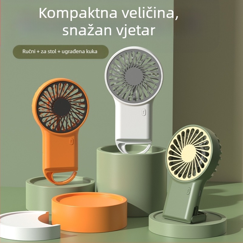 Novi prekogranični stolni veliki ventilator za vjetar, USB prijenosni, dugotrajni, vanjski, studentski, mini ručni, mali ventilator