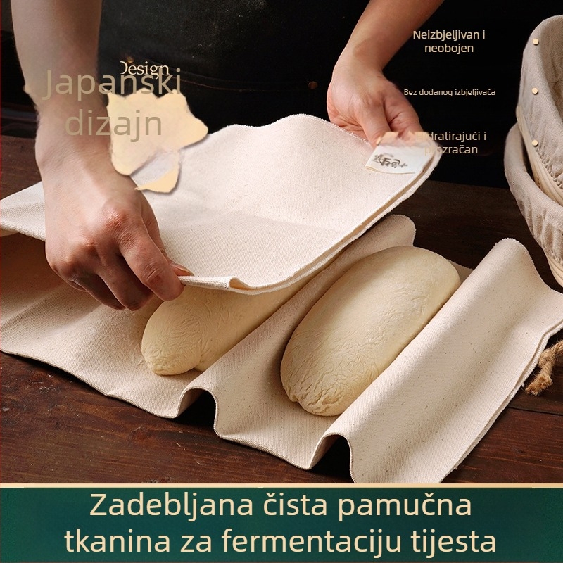 Qingye tijesto za fermentaciju krpa jastučić za kruh francuski štapić europska torba pokrivač za kosu za buđenje pamučna hidratantna platnena tkanina alat za pečenje kalup
