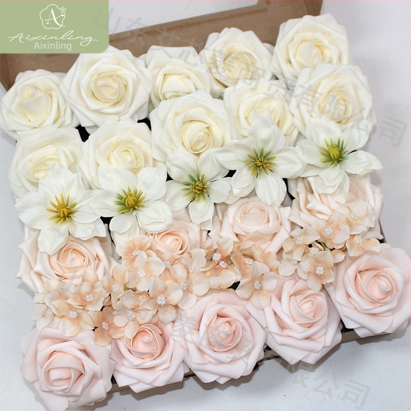 Tvornička prekogranična simulacija ruže s lažnim cvijetom poklon kutije za DIY vjenčanje, zaruke, dekoraciju radne površine