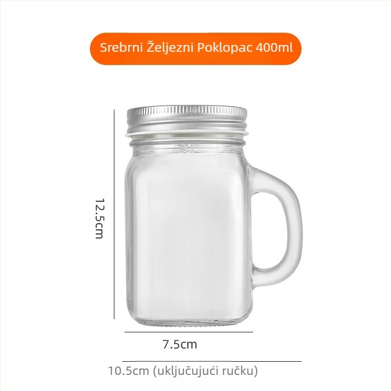 Amazon 40ml mini staklena šalica s ručkom mala čaša za vino 120ml šalica za kavu, mlijeko i čaj Mason Cup