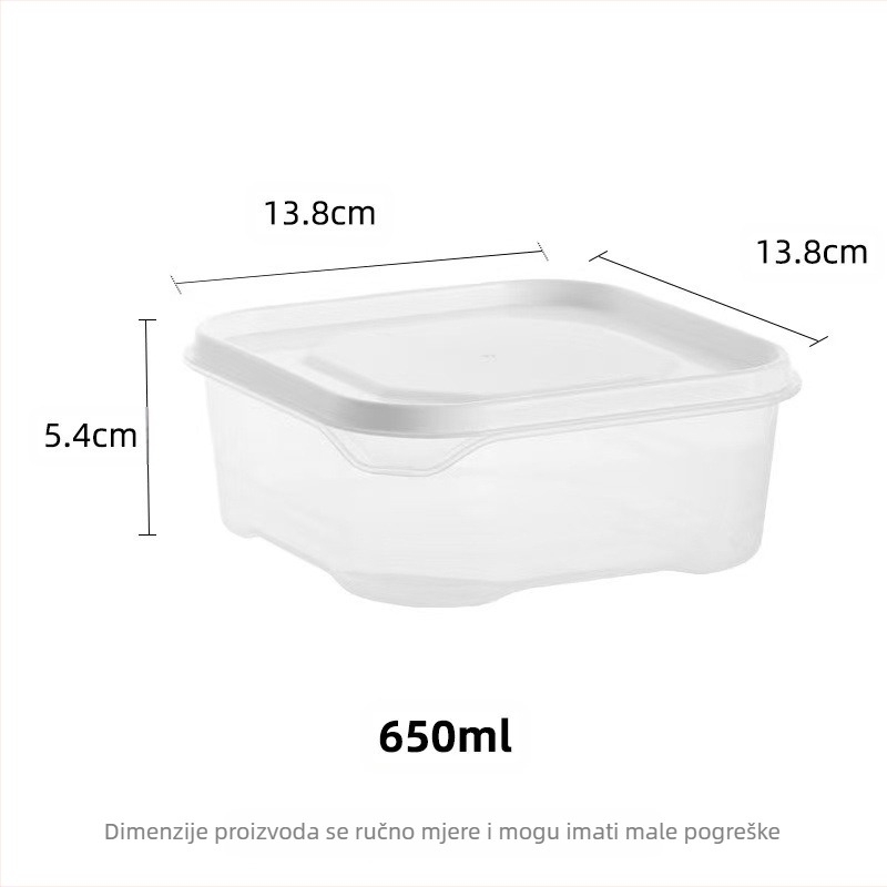 Kutija za pohranu hrane, sloj smrznutog povrća, podkutija za smrznuto meso u hladnjaku, kutija za pohranu voća u mikrovalnoj pećnici