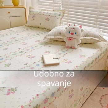 Mali, svježi, koži prijazni pamučni brusni listovi oprani vodom, jednostavni studentski dom, jednostruki dvostruki listovi, trodijelni set, veleprodaja