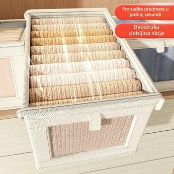Mrežasta kutija za prednji prozor s poklopcem za pohranu, prašinootporna garderoba, tajice, košulje, kutija za ravno rublje, sklopiva kutija za pohranu oprane odjeće