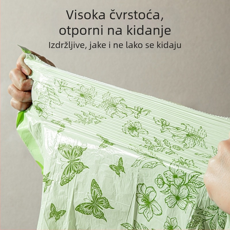 Vreće za smeće od pelina, 100 komada, kućanske vreće sa zateznim vezicama, vreće za smeće koje se ne kidaju, zadebljane i ne kidaju se lako, vreće za smeće sa zateznim vezicama