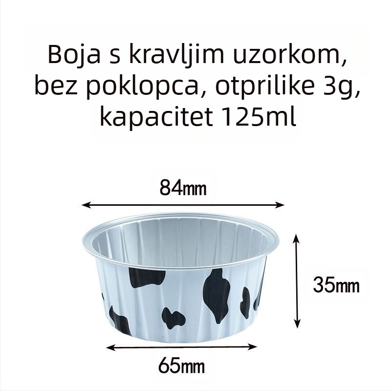 Pakiranje od 20 komada, pakiranje od 50 komada, čaša za puding, friteza na vrući zrak, posebna kutija od aluminijske folije u boji, okrugla zdjela, kutija za torte, čaša za roštilj