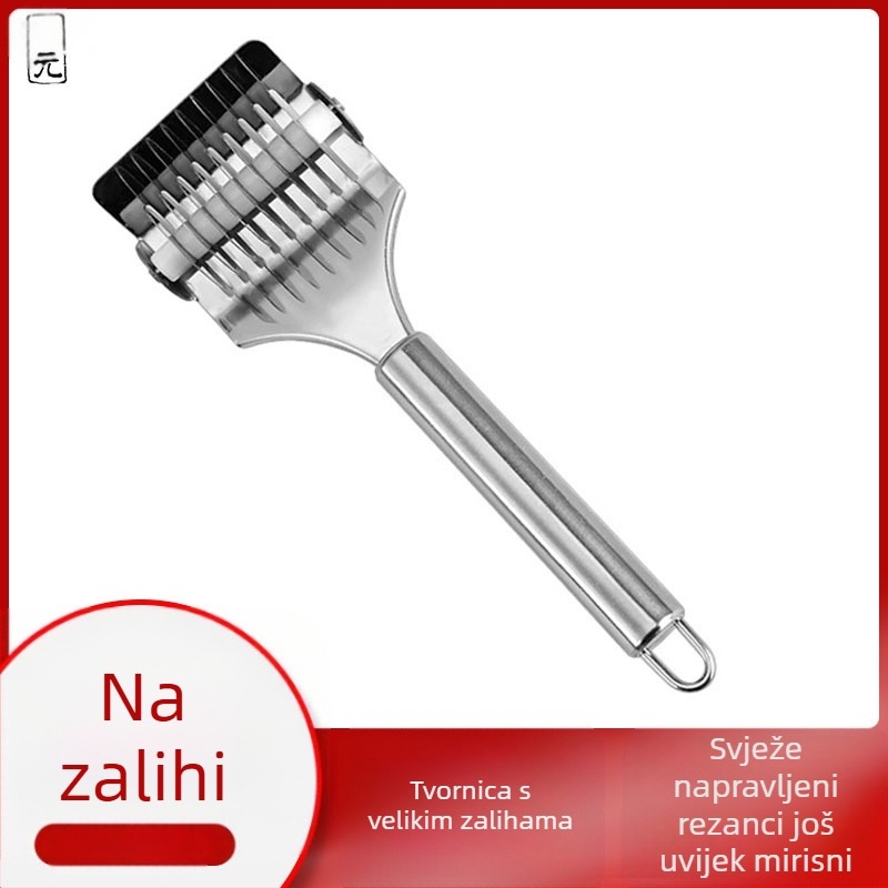 [Tvornički outlet] Valjak za rezanje rezanaca od nehrđajućeg čelika, kuhinjski alat za rezanje rezanaca, ručno izrađen, praktičan