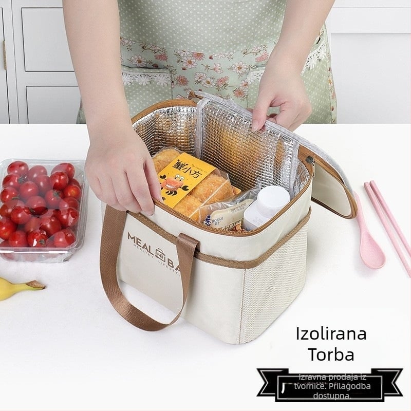 Kutija za ručak, torba za izolaciju, vanjska piknik torba velikog kapaciteta za obroke za uredske studente