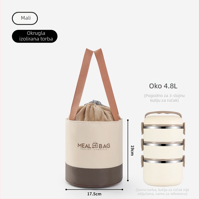 Kutija za ručak, torba za izolaciju, vanjska piknik torba velikog kapaciteta za obroke za uredske studente