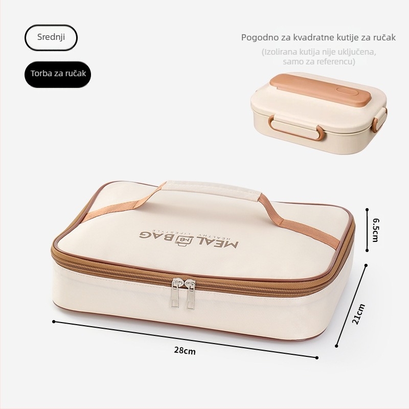 Kutija za ručak, torba za izolaciju, vanjska piknik torba velikog kapaciteta za obroke za uredske studente