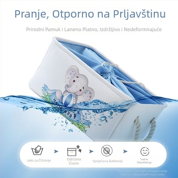 Kutija za pohranu, kutija za pohranu dječjih igračaka, sklopiva tkanina, velika kutija za pohranu kućne odjeće