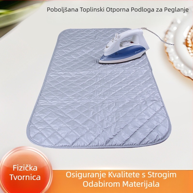 Zadebljana pamučna srebrna daska za glačanje, sklopiva prijenosna daska za glačanje, putna, hotelska, spavaonica, stolna podloga za glačanje