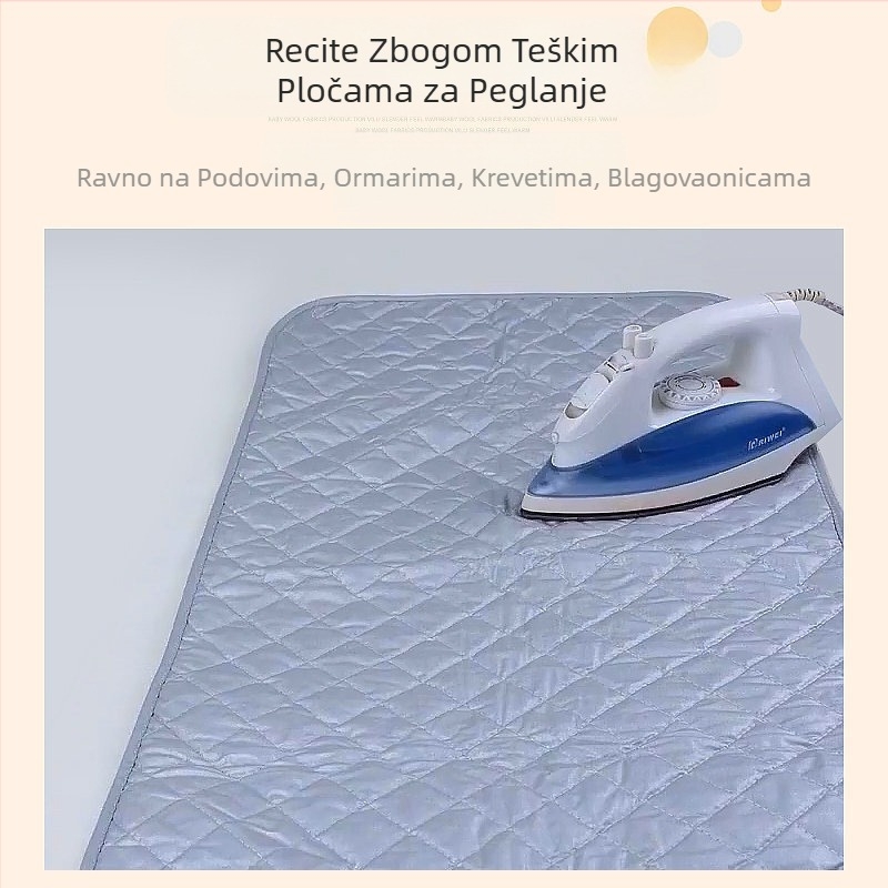 Zadebljana pamučna srebrna daska za glačanje, sklopiva prijenosna daska za glačanje, putna, hotelska, spavaonica, stolna podloga za glačanje