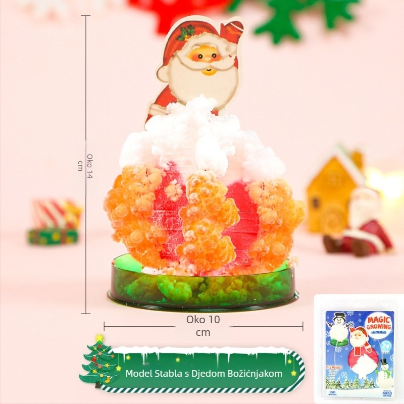 Prekogranični izvor papirnatog drvca za djecu, cvjetanje, DIY čarobni rast, kristalne igračke za drvce u boji, proizvođači božićnih drvaca na veliko