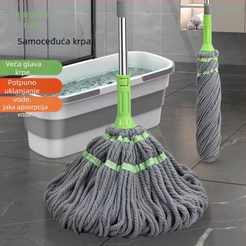 Bicaso rotirajući mop za kućanstvo, izdržljiva zamjenska glava za mop, za mokro i suho čišćenje, dvostruka upotreba