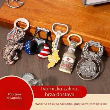 Na zalihi prekogranični Tajland Sjedinjene Američke Države Mjanmar naljepnica za hladnjak otvarač za boce od legure cinka personalizirani putni prigodni poklon otvarač za boce