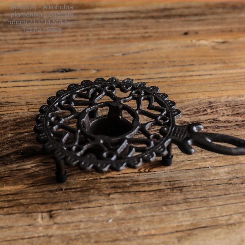 Retro lijevano željezo, čajnik, kava, alkoholni štednjak, svijeća, stolna lampa, hotelski kućni pribor, ukrasi, držač za toplinsku izolaciju