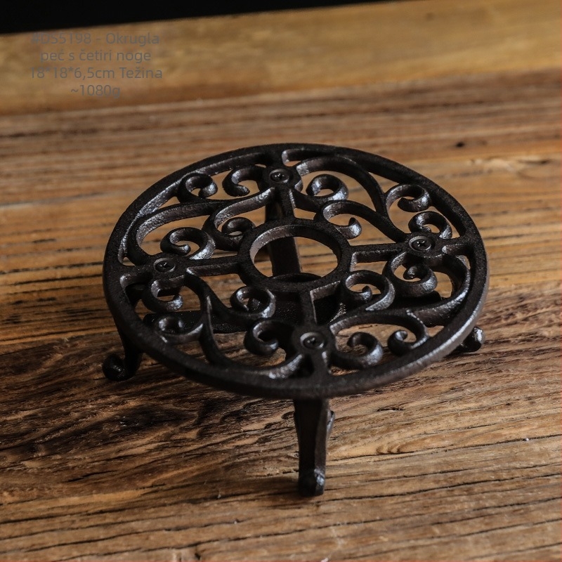 Retro lijevano željezo, čajnik, kava, alkoholni štednjak, svijeća, stolna lampa, hotelski kućni pribor, ukrasi, držač za toplinsku izolaciju