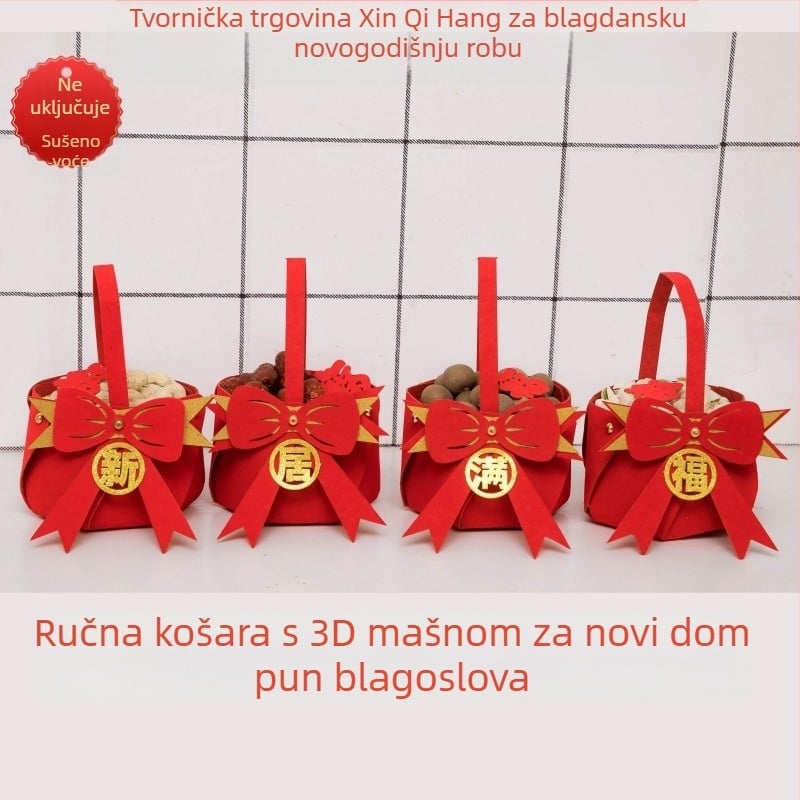 Sretan ukras za useljenje, raspored doma, pribor za ritual selidbe, prijenosna košara, kreativni ukrasi za dnevni boravak u novoj kući