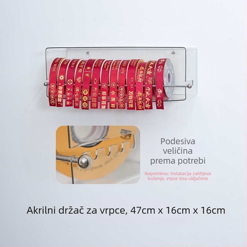 Zidni stalak za vrpce u cvjećarnici i slastičarnici Vrpca Vrpca Vrpca Kreativni stalak za pohranu svitaka Izložbeni pribor Izložbeni stalak