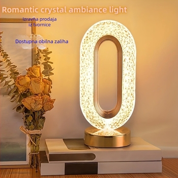 Prekogranična kreativna akrilna stolna lampa za pistu s punjenjem na dodir, trobojno promjenjivo svjetlo, pogodno za spavaću sobu, dnevni boravak, radnu sobu