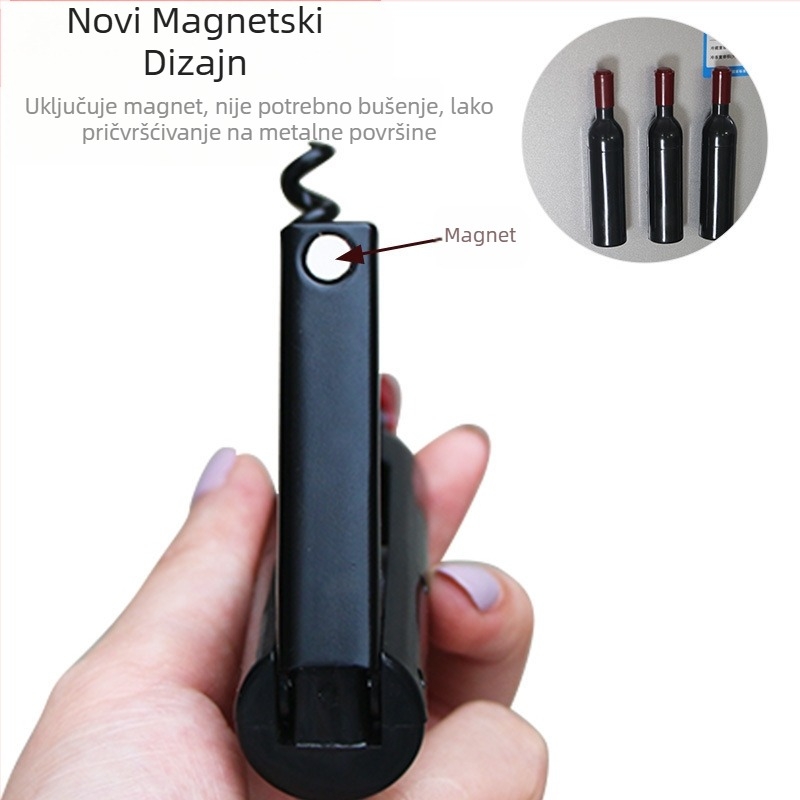 Kreativni magnet za hladnjak, multifunkcionalni otvarač za boce vina i piva, plastična boca vina na zalihi