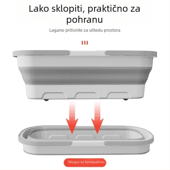 Vanjska prijenosna kompresijska ribolovna prijenosna silikonska sklopiva kanta višenamjenska kućanska ručna krpa za pranje s kantom