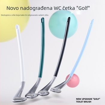 Kućna WC školjka bez mrtvog kuta, samočisteća silikonska četka s dugom ručkom, zidna četka za golf WC četka