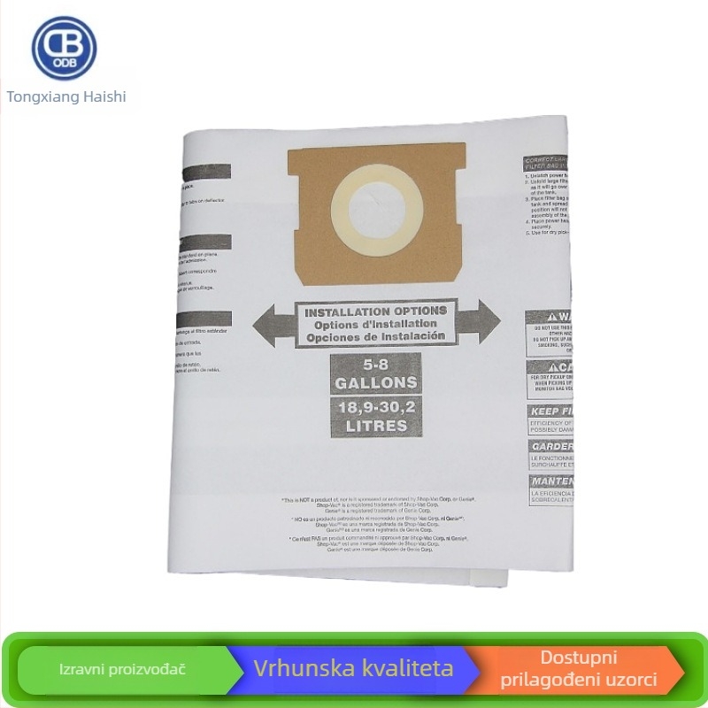 Prikladno za Shopvac 5-8Gallon seriju pribora za usisavače, vrećicu za prašinu, papirnatu vrećicu