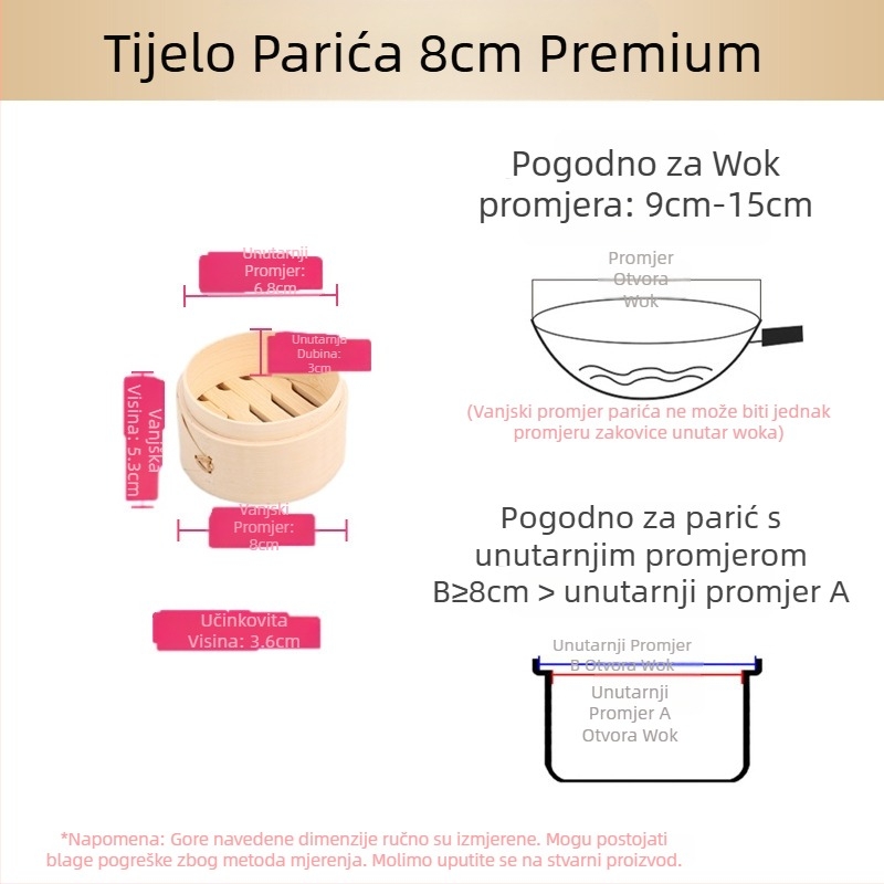Mali parni lonac od bambusa, mali parni lonac za kuhanje na pari, parni lonac za knedle od bambusa, mini parni lonac za kuhanje na pari od bambusa, komercijalni parni lonac od bambusa