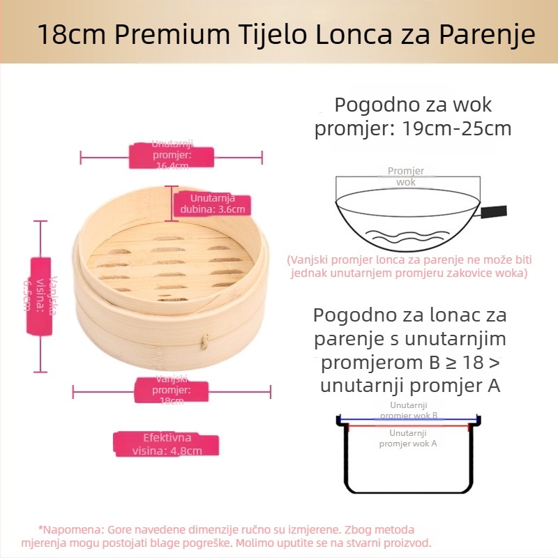 Mali parni lonac od bambusa, mali parni lonac za kuhanje na pari, parni lonac za knedle od bambusa, mini parni lonac za kuhanje na pari od bambusa, komercijalni parni lonac od bambusa