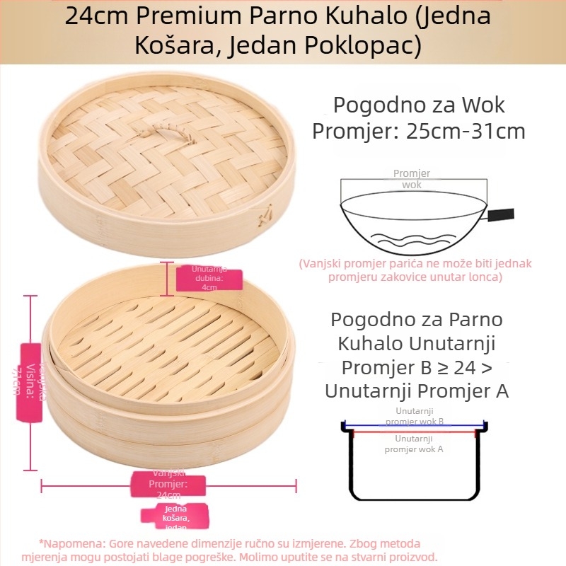 Mali parni lonac od bambusa, mali parni lonac za kuhanje na pari, parni lonac za knedle od bambusa, mini parni lonac za kuhanje na pari od bambusa, komercijalni parni lonac od bambusa