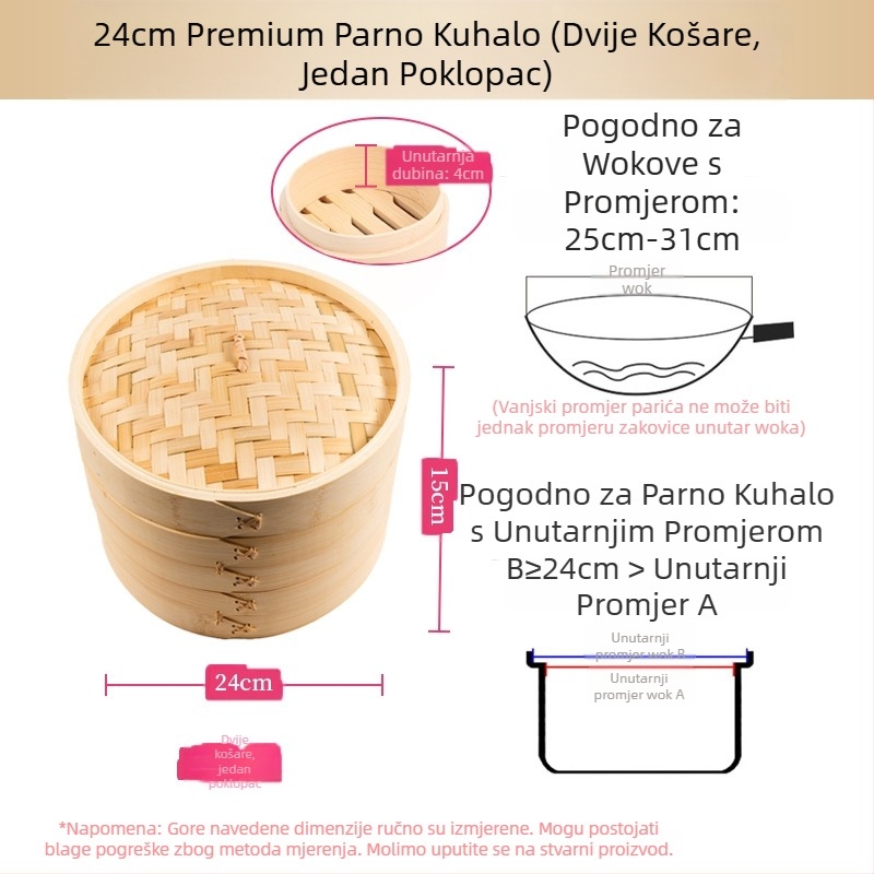 Mali parni lonac od bambusa, mali parni lonac za kuhanje na pari, parni lonac za knedle od bambusa, mini parni lonac za kuhanje na pari od bambusa, komercijalni parni lonac od bambusa