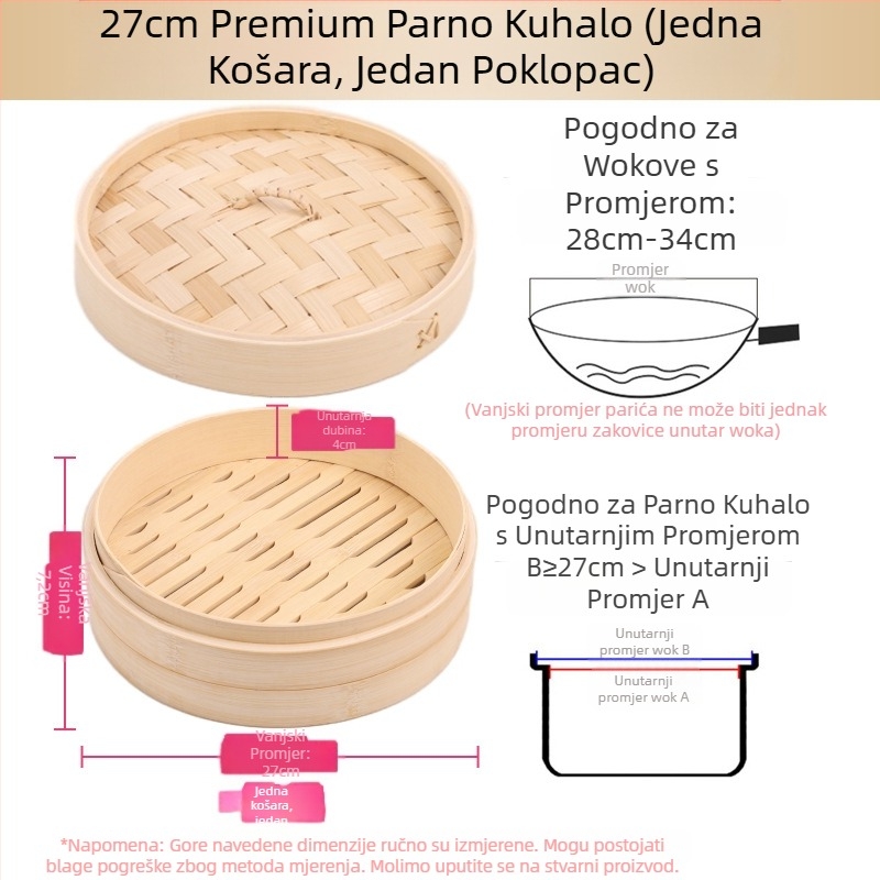 Mali parni lonac od bambusa, mali parni lonac za kuhanje na pari, parni lonac za knedle od bambusa, mini parni lonac za kuhanje na pari od bambusa, komercijalni parni lonac od bambusa