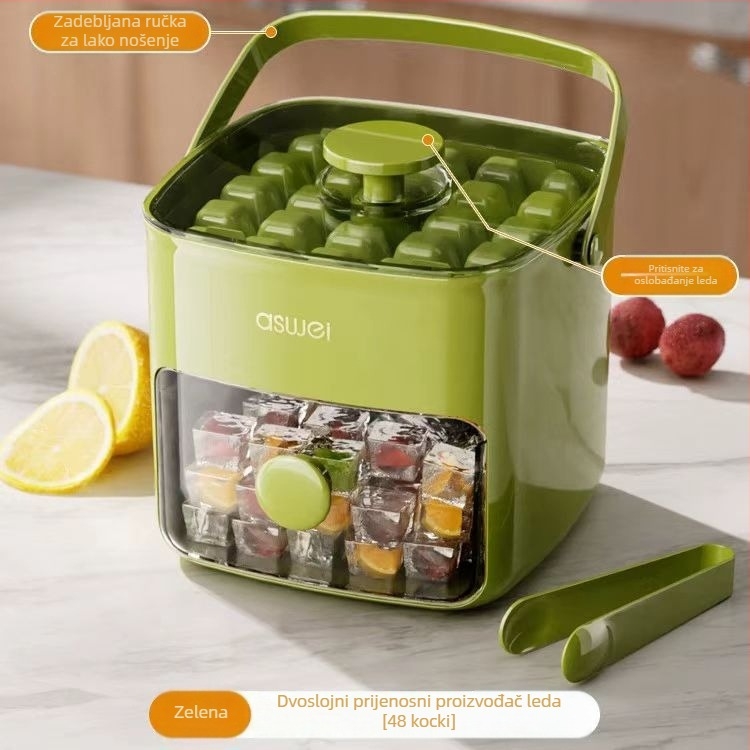 Silikonska kugla za led, plastična prijenosna kutija za led, hladnjak velikog kapaciteta, kalup za skidanje smrznutog leda