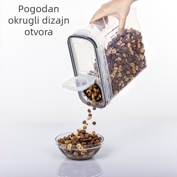 Spremnik za pohranu hrane u kuhinji Cross-Border, razno, kutija za pohranu žitarica, set od četiri dijela, 2,5 l, prozirni, zatvoreni, vodootporni spremnik