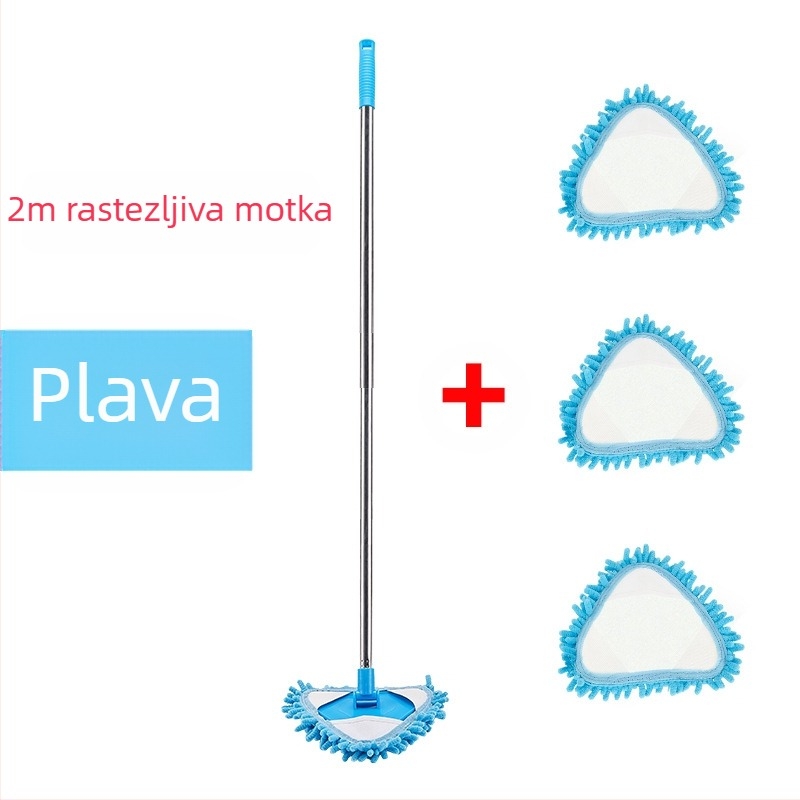 Generacija mini trokutastog mopa od šenila koji se može uvući, drhti sa zidnim i stropnim stropom