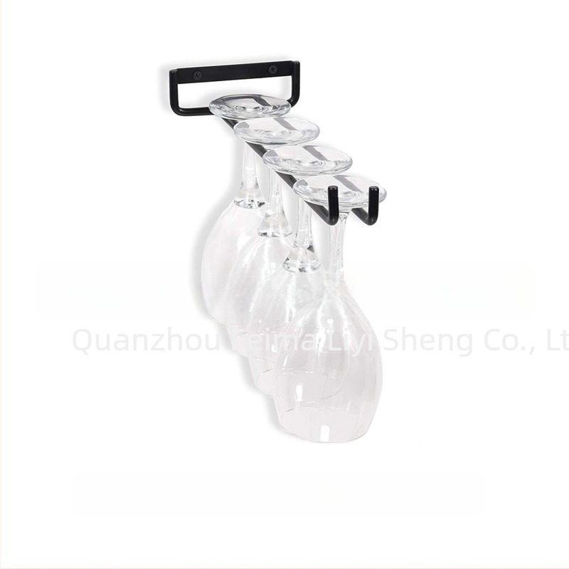 Amazon prekogranični držač za čaše za crno vino za kućanstvo, viseći držač za čaše, jednostavan obrnuti viseći držač za čaše s jednim redom