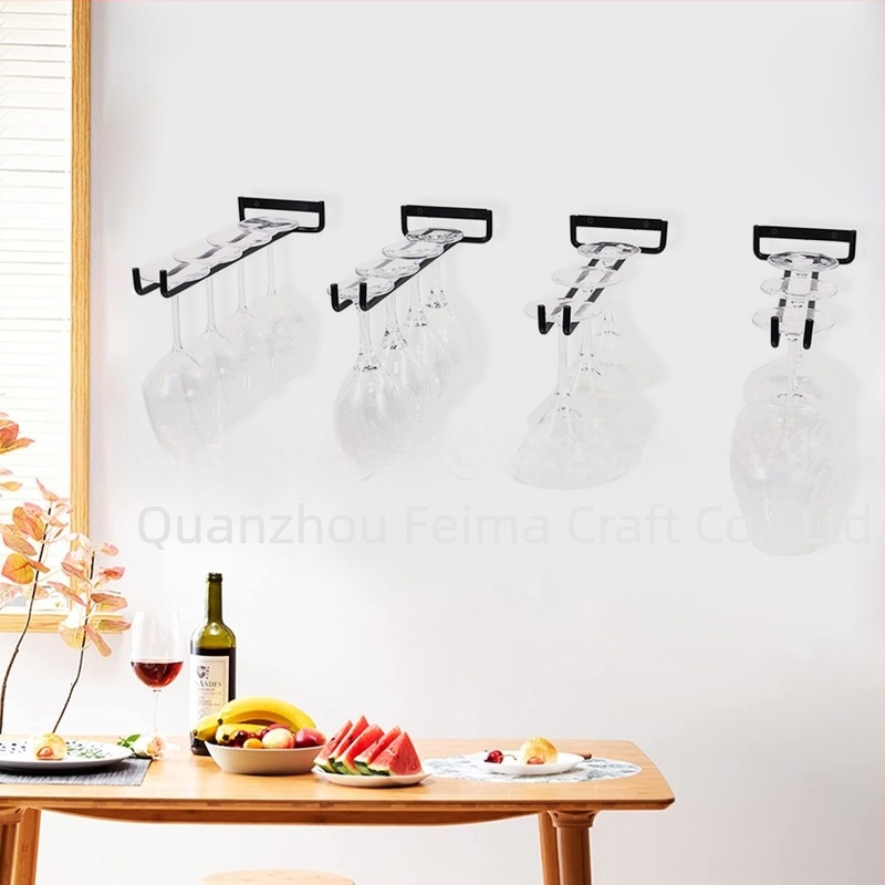 Amazon prekogranični držač za čaše za crno vino za kućanstvo, viseći držač za čaše, jednostavan obrnuti viseći držač za čaše s jednim redom