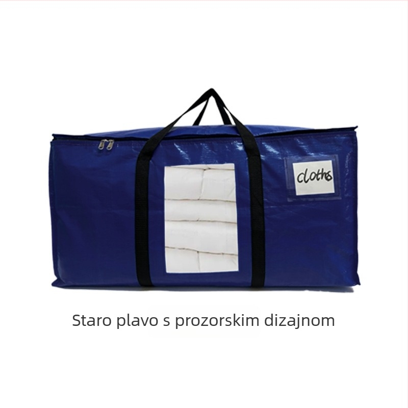 na zalihi Prozirna PP tkana vreća za selidbu Vodootporna plastična vreća za pakiranje i pohranu, putna vreća velikog kapaciteta