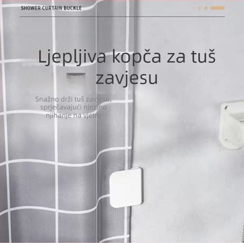 Prekogranična eksplozija kopča za zavjesu za tuš, kopča za zavjesu, višenamjenska bešavna kopča za pričvršćivanje, kopča za zid tuša, neperforirana kuka za kopču za zavjesu
