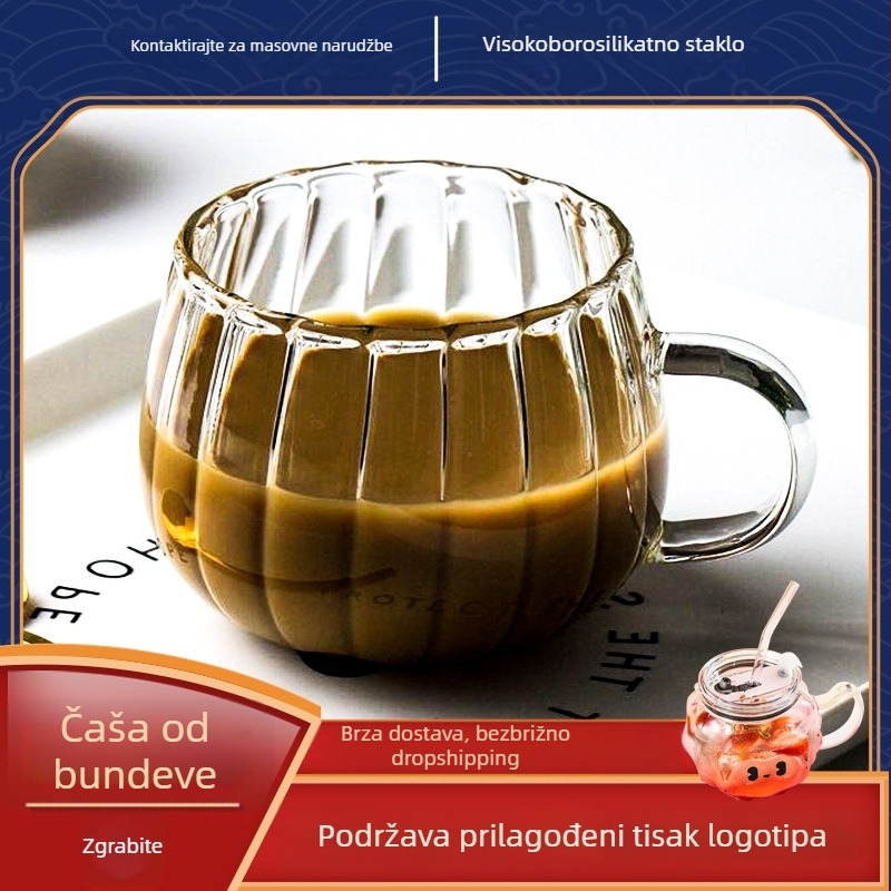 Čaša za kavu, čaša za vodu, visoka vrijednost boje, doručak, mlijeko, kava, kućna šalica za mlijeko, u stilu, šalica od bundeve velikog kapaciteta