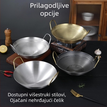 Tvornica izravno od nehrđajućeg čelika s neprianjajućim slojem, zadebljana struktura saća, mali vrući lonac, suhi lonac, kućanski restoran, komercijalni lonac, bar Ding